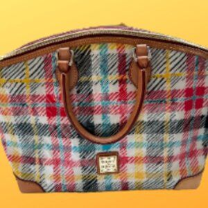 GUC Dooney & Bourke Chatham Plaid Satchel